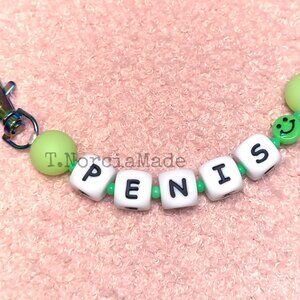 PEN!S: Silicone Offensive Keychain: Glow Light Green
